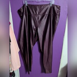 124. Maurices Purple Shimmer High Rise Leggings 3X 22 24